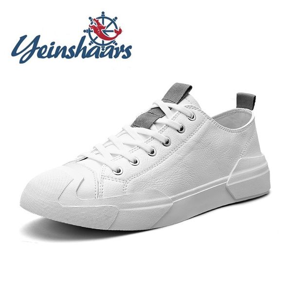 

white sneakers shoe man casual leather fashion shoes male breathable outdoor white shoes 2020 trend spring autumn sneakers homme, Black