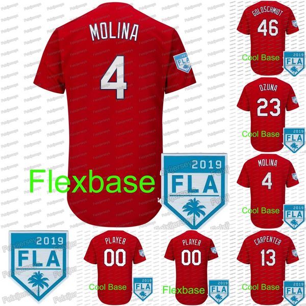 

4 Yadier Molina 2019 Spring Training Paul Goldschmidt Jack Flaherty Marcell Ozuna Yairo Munoz Paul DeJong Tommy Pham Matt Carpenter Jersey