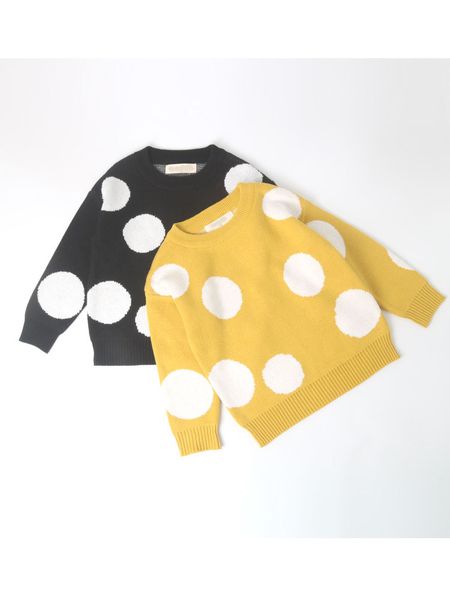 

2019 children baby sweaters dot boys sweaters winter girls knit kids pullover casual boys clothing 1-6 years, Blue