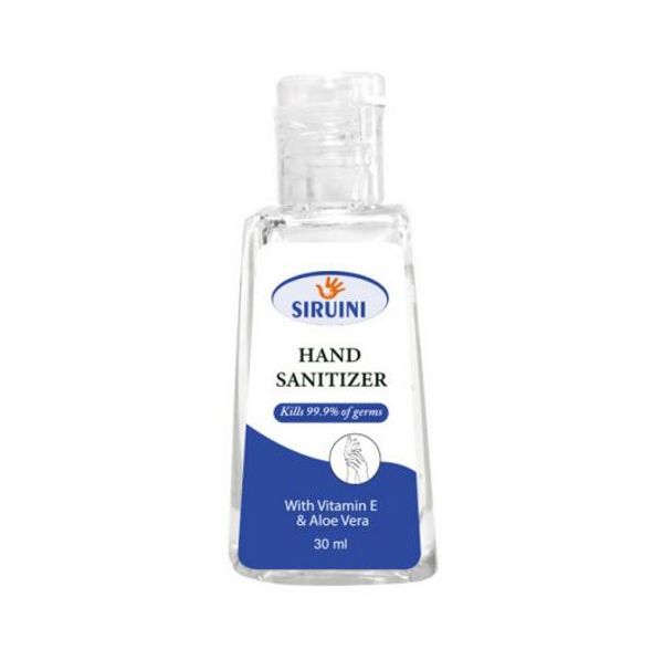 

siruini anti bacterial hand pocket sanitiser alcohol gel instant 30ml kills 99.9% germs