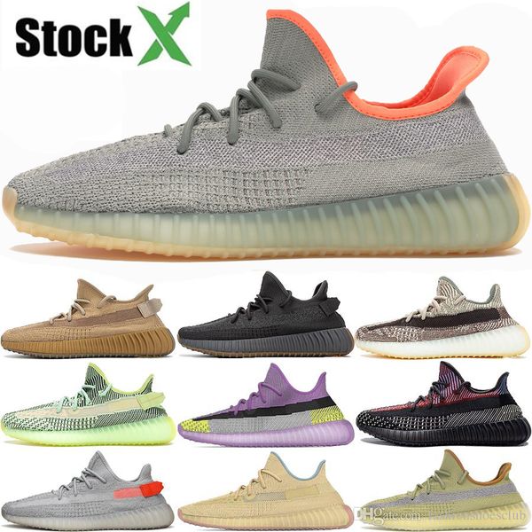

new earth desert sage cinder tail light oreo yecheil marsh zyon flax reflective kanye west mens running shoes women stylist sneakers, White;red