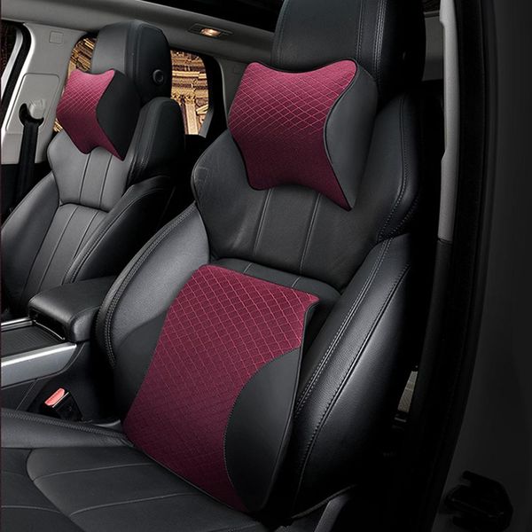 

space memory foam car lumbar support auto neck pillow headrest head restraint