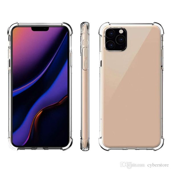 

Для iPhone 11 Pro Max XS MAX XR Clear TPU Ca Ударопрочной Мягкая прозрачная задняя крышка для Samsung N