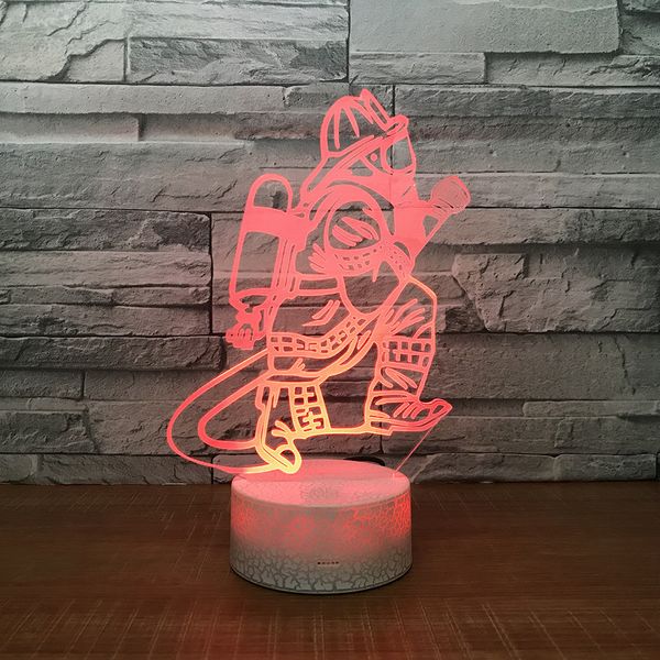 

firefighters 3d night light colorful touch visual 3d light creative gift decoration table led usb night light