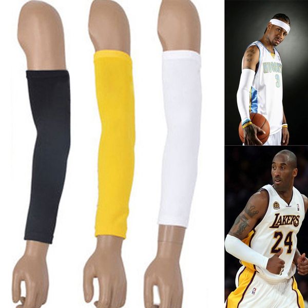 

1 piece multi-color 1pcs baseball golf basketball shooting sports sleeve stretch wristband arm band sun uv protection, Black;gray