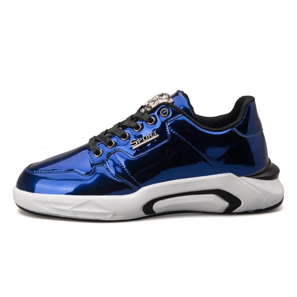 

igxx men shoes for men utility leather skateboarding shoes pompom sneakers metal running casual blue, Black