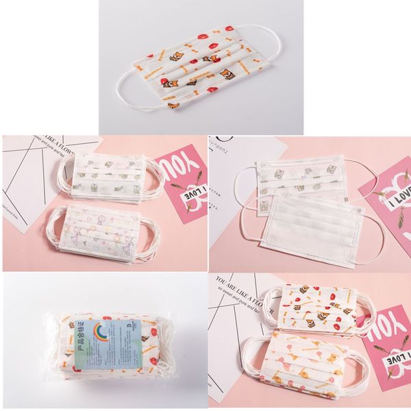 

kids ffp2 mask children cartoon face masks with active carbon filter breather valve pm2.5 anti haze dustproof protective mask dhl