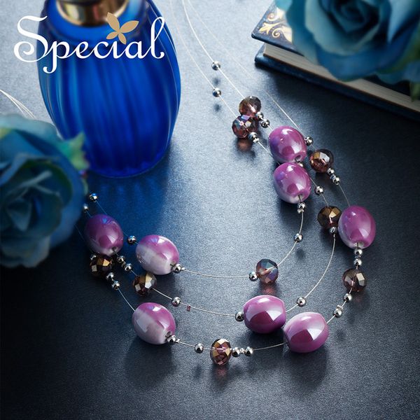 

special european and american personality necklaces, multi-layer clavicle chain fashion purple moon workshop, Golden;silver