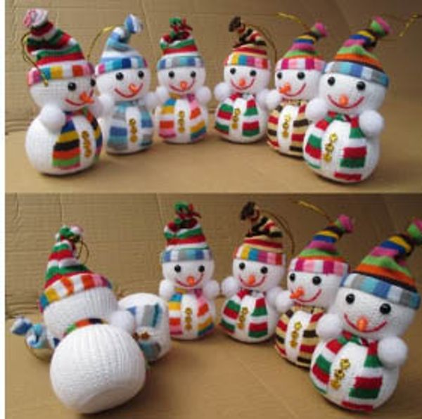 

6 шт. эксклюзивные рождественские украшения для дома рождественская елка висит украшения снеговик кукла детский подарок крошечные игрушки
