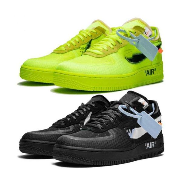 

off w white x nikÃ¨ air Â£orce forcing1 1 low force one 1 virgil volt ao4606 sneakers sports running shoes force devin booker 112411, Black
