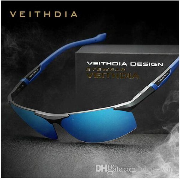 

brand-veithdia aluminum magnesium sunglasses polarized sports men coating mirror driving sun glasses oculos male eyewear accessories 6589, White;black