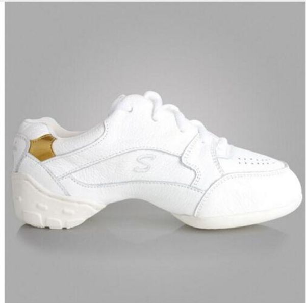 

white black leather dance shoes sneakers for woman sports practice shoes modern dance jazz shoes, White;red