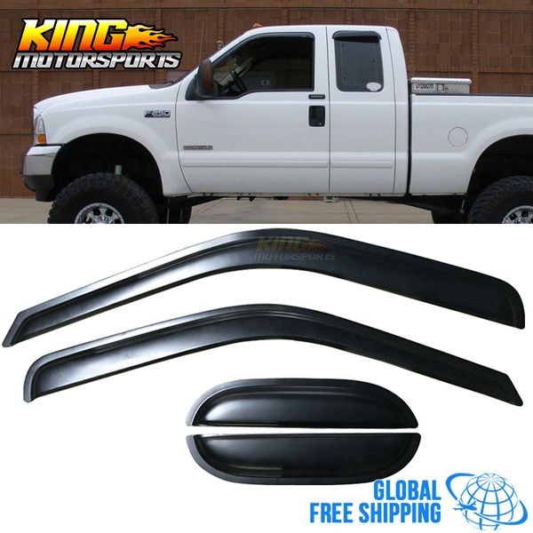 

подходит для 99-16 форда super duty акриловых окон козырьков 4pc set global free shipping