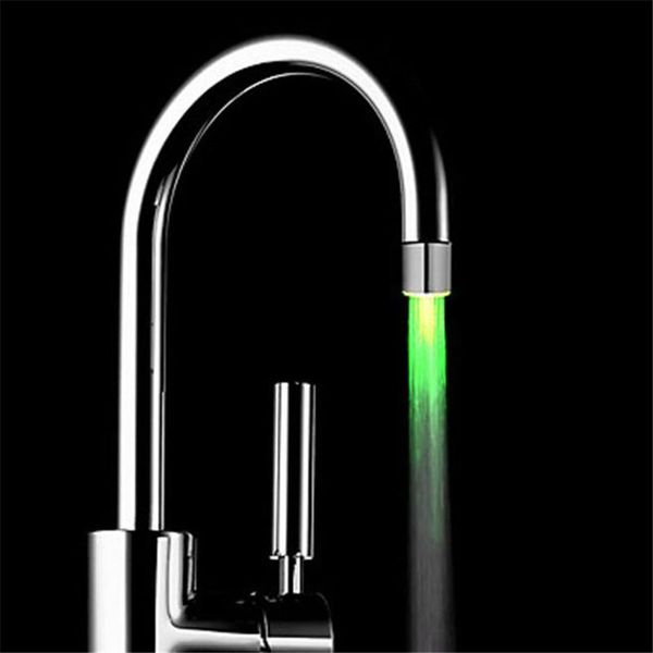 

romantic 7 color change led light shower head water bath home bathroom glow kitchen convenient at home party