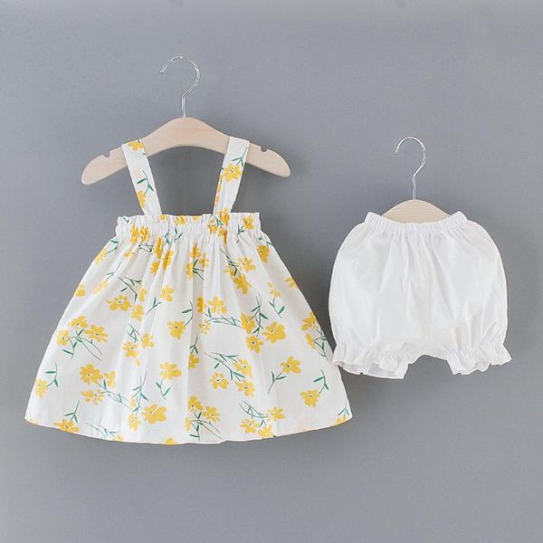 

baby clothes toddler girl clothing sets fashion new kids girls sleeveless shirt+shorts 2pcs suit baby girl cute party clothes, White
