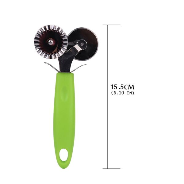 

double roller pizza knife cutter pastry pasta dough wheel rolling slicer pastry cutting tools other bakeware
