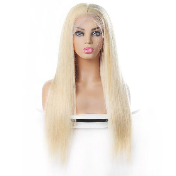 

150% density silky straight synthetic lace front wigs #60 blond heat resistant wigs with natural part wig for women, Black