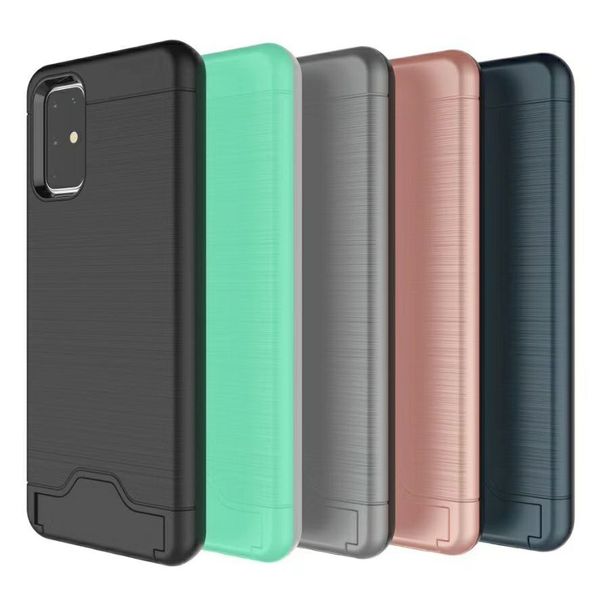 

dual layer hybrid kickstand case for samsung galaxy s20 ultra s10 note 10 plus s10e a51 a71 rugged heavy duty cover card slot