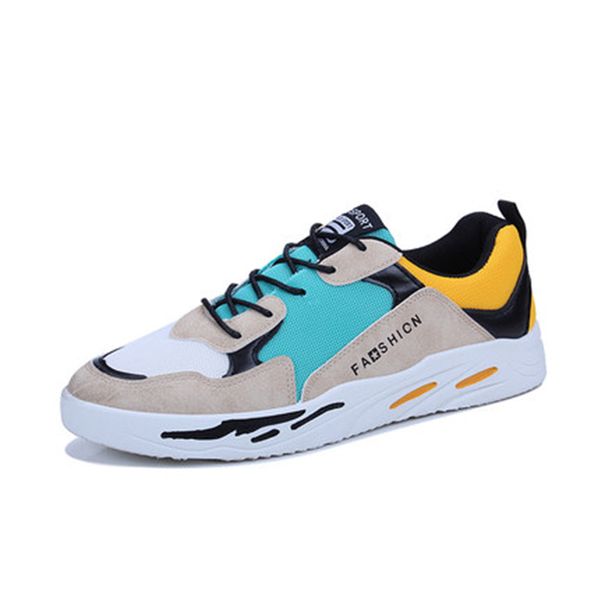 

2019 new men's fashion multi-color wear-resistant casual shoes with comfortable shoes wild men's, Black