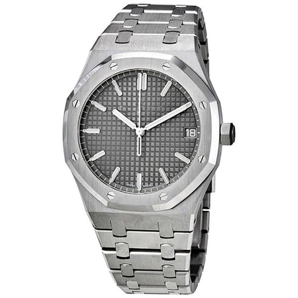 

20 colors womens watch good quality 33mm size royal oak quartz silver stainless steel bracelet folding buckle sapphire glass, Slivery;brown