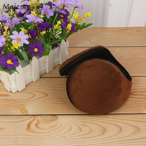 

earmuffs women winter warm thicker plush solid elegant womens earmuff korean style all-match simple leisure retro trendy daily, Blue;gray