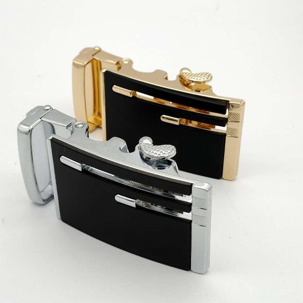 

men's two-piece set business men's automatic two-piece set automatic belt buckle business belt buckle, Slivery;black