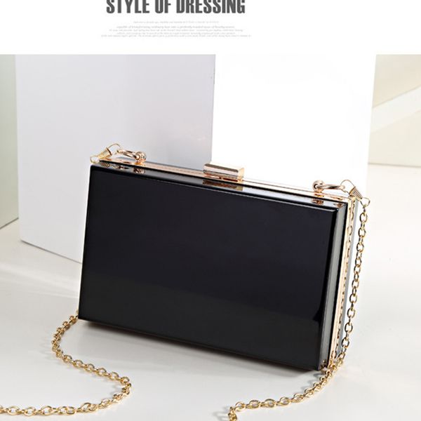

luxury acrylic fashionable transparent evening clutches shoulder bags handbag for women ladies gift ideal(black