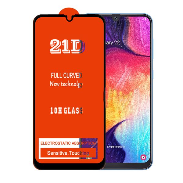 

50шт Полный клей 21D экран протектор Закаленное стекло для Samsung A10S A20S A30S A50S A60S A70S A80S A9