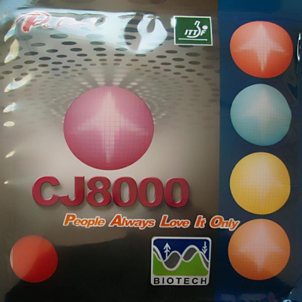 

palio cj8000 (biotech) pimples in table tennis pingpong rubber with sponge (hardness: 36-38