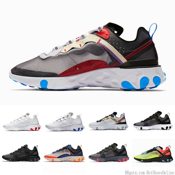 

react element 87 volt 55 game royal taped seams running shoes women men 55s blue chill trainer 87s sail sports sneakers