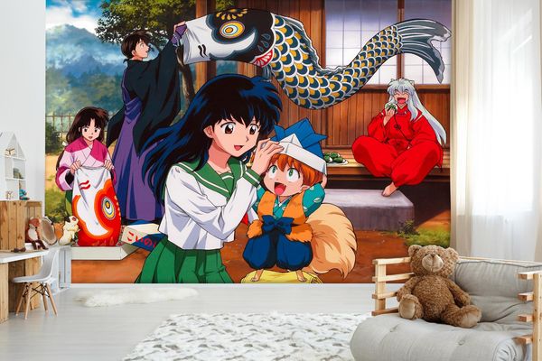 

self-adhesive] 3d inuyasha 36906650 japan anime wall paper mural wall print decal murals