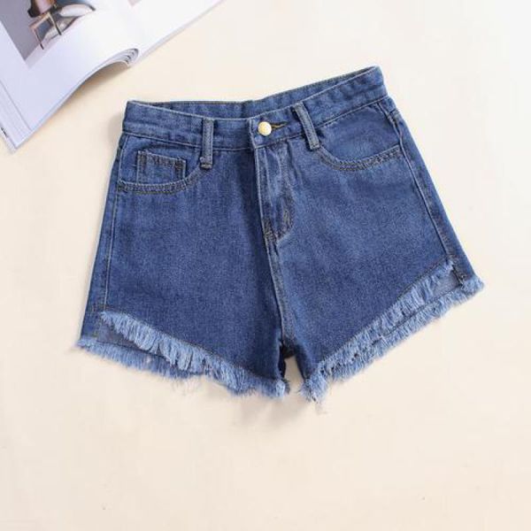 

women summer high waisted casual denim shorts loose frayed jeans shorts streetwear female, White;black