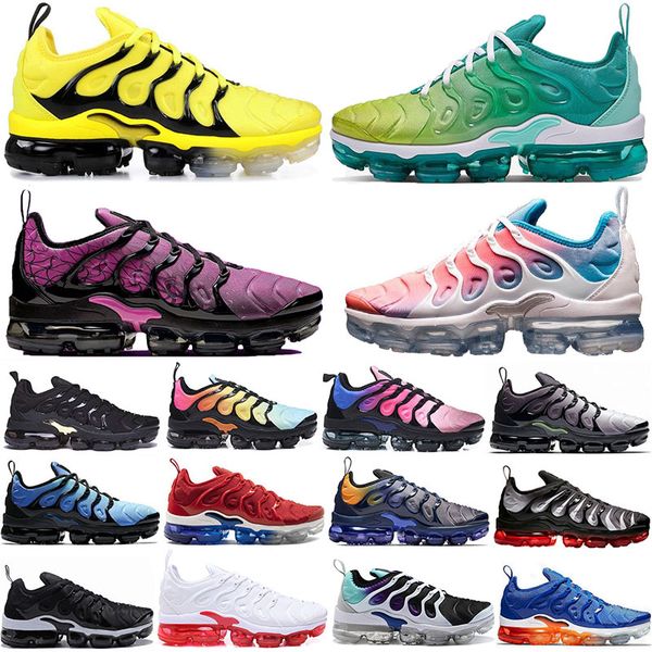 

Новый стиль шмеля Sunset Fades Green TN Plus кроссовки для мужчин и женщин GRAPE Ярко-малиновый