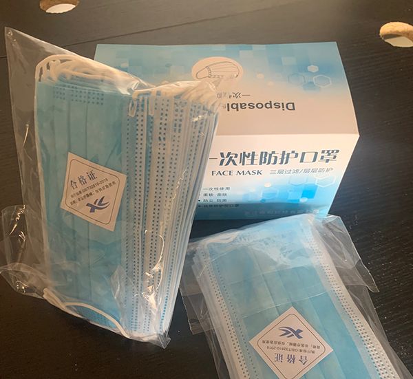 

one time three-layer mask for anti influenza spray delivery 500 nose masks are now delivered