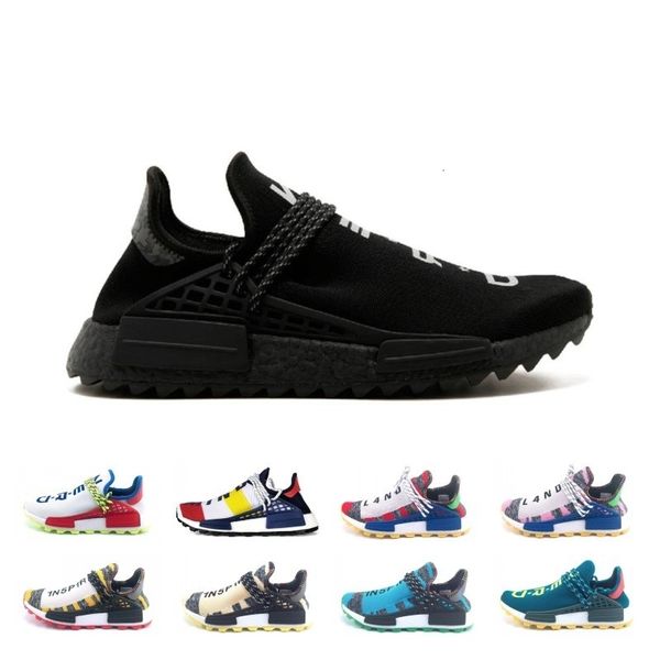 

fashions human race running shoes men women pharrell williams hu runner yellow black white red green grey blue sport sneaker size 36-47