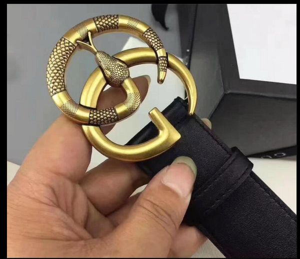 

luxury designer belt new fashion lady retro gold buckle smooth buckle belts black and red belt body belt width, Black;brown