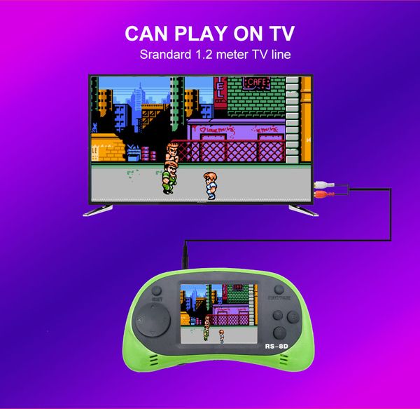 

rs-8d video game console 8 bit 2.5 inch portable video handheld game player built-in 260 different color retro game n20c
