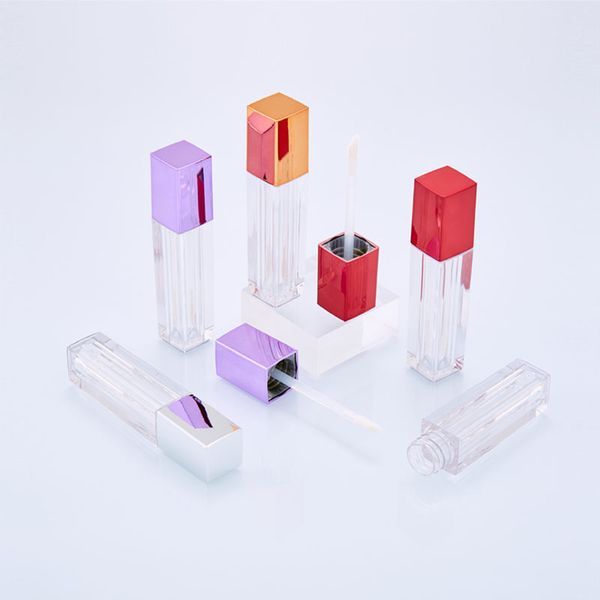 4ml Esvaziar Lip Gloss Garrafa, cap Red DIY plástico Lipgloss Tube, F3902 Beleza recipiente de embalagem de cosméticos rápido transporte