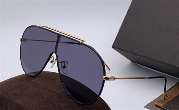 

new fashion designer sunglasses 0671 big size one-piece glasses leather frame popular style eller, White;black