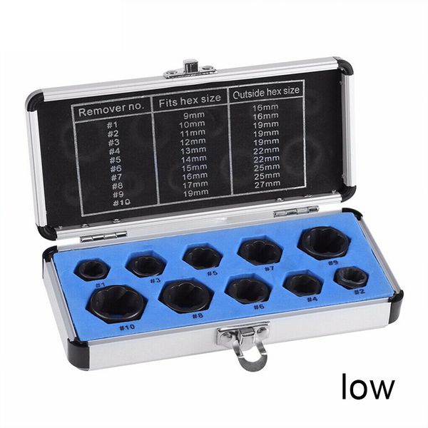 

10pcs hex nut remover extractor set extraction tool threading tools kit 17.2x3.5x7.9cm tb sale