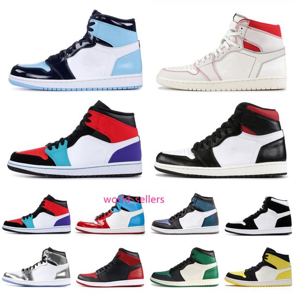 

1s mens basketball shoes 1 phantom gym red multi color fearless obsidian turbo green unc sports sneaker mens trainers size 5.5-11