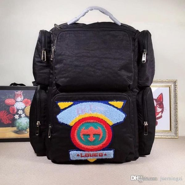 

gg 19supreme monogram embroidered flap backpack 536743 size:34x44x20cm