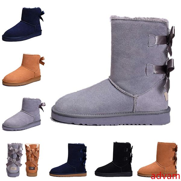 

2019 fashion women australia classic kneel boots ankle boots wgg black grey chestnut navy blue women girl boots size 36-41