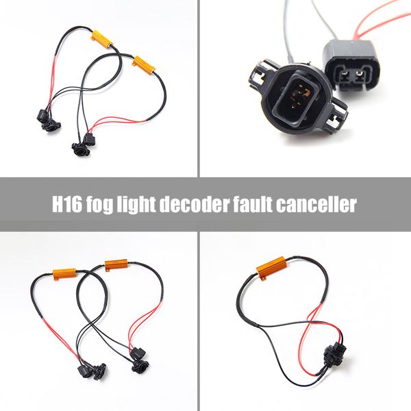 

2pcs fog lights decoder bulbs connector 5202/h16 auto accessories car styling