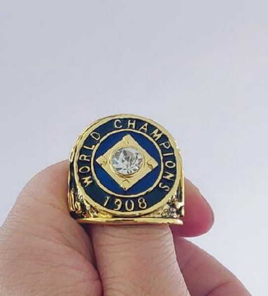 

Хорошо поминать кольца оптом кольцо Чемпионов 1908 Чикаго Кабс Чемпионат кольцо вентилятор подарок сувенир для мужчин Drop доставка