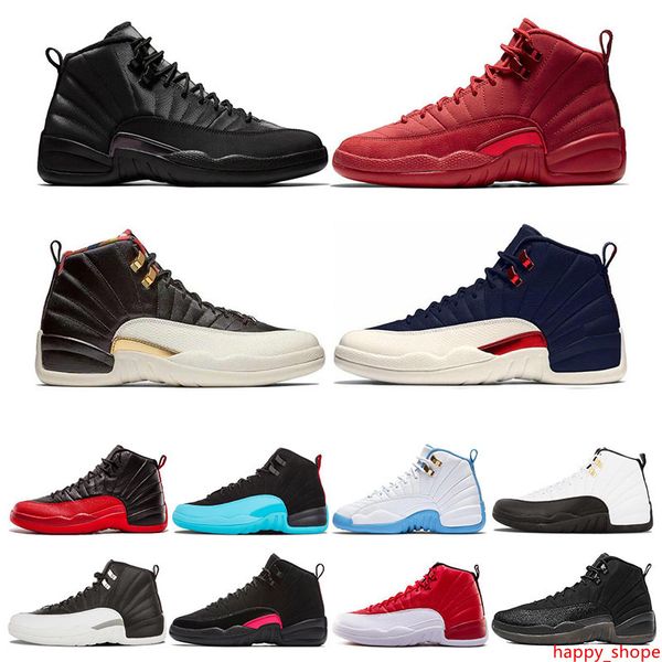 

12 12s mens basketball shoes winterized gym red college navy wings black cny bulls university blue sport sneakers