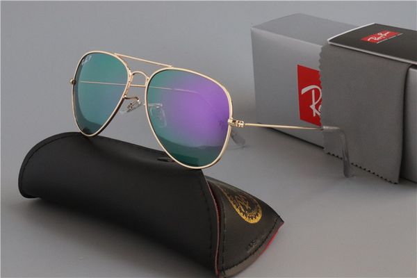 

62mm glass lens rays style aviator bans sunglasses vintage pilot brand sun glasses band uv400 men women ben mirror glass, White;black