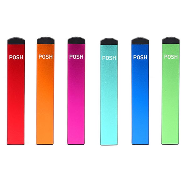 

POSH Disposable Device Kit 280mAh battery with 1.8ml Cartridge Pod 6 Flavors E Cigarette Kits Vape Pen dhl free