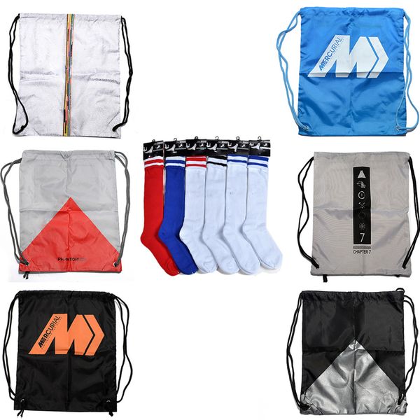 

mens womens mercurial superfly vii 7 360 elite se fg cr7 ronaldo neymar njr mds 001 dream speed boys soccer shoes bag and socks, Black