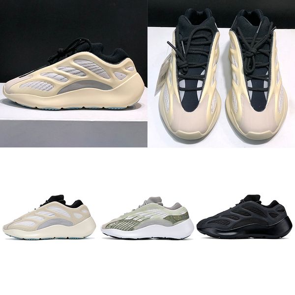 

kanye west 700 v3 azael alvah glow in the dark with stock x mens running shoes women designer sneakers us 5-11, White;red